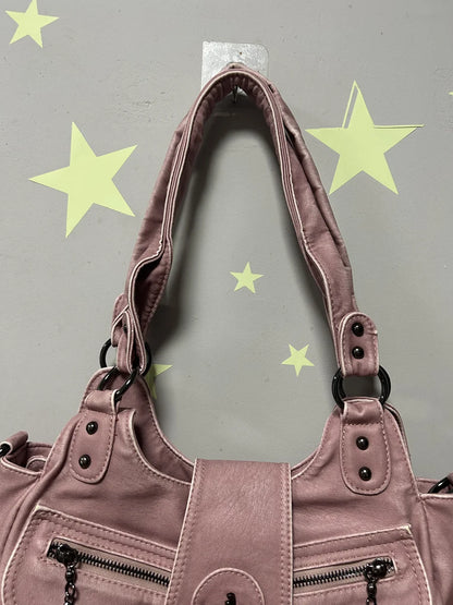 Damen-Schultertasche Mit Mehrfachen Fächern Aus PU Leder Im Vintage-Look Für Alltag