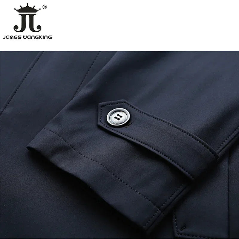 Langer Trenchcoat für Herren – Leichtmantel für Frühling & Herbst