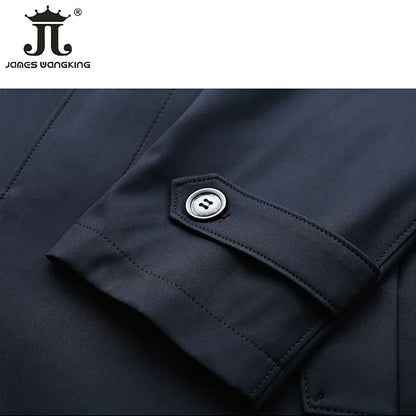 Langer Trenchcoat für Herren – Leichtmantel für Frühling & Herbst