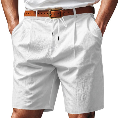 Graue Herren-Fitness-Shorts für Sommer und Training – Bequeme, elastische Dreipunkt-Hose für Laufen und Freizeit