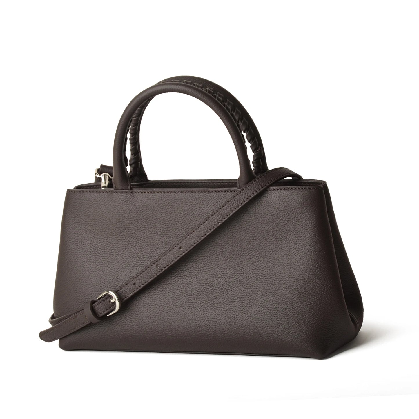 Mini-Tote aus Vollnarbigem Rindsleder | Top-Griff