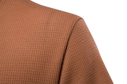 Herren T-Shirt aus Waffelstoff im einfarbigen Casual-Stil für den Sommer