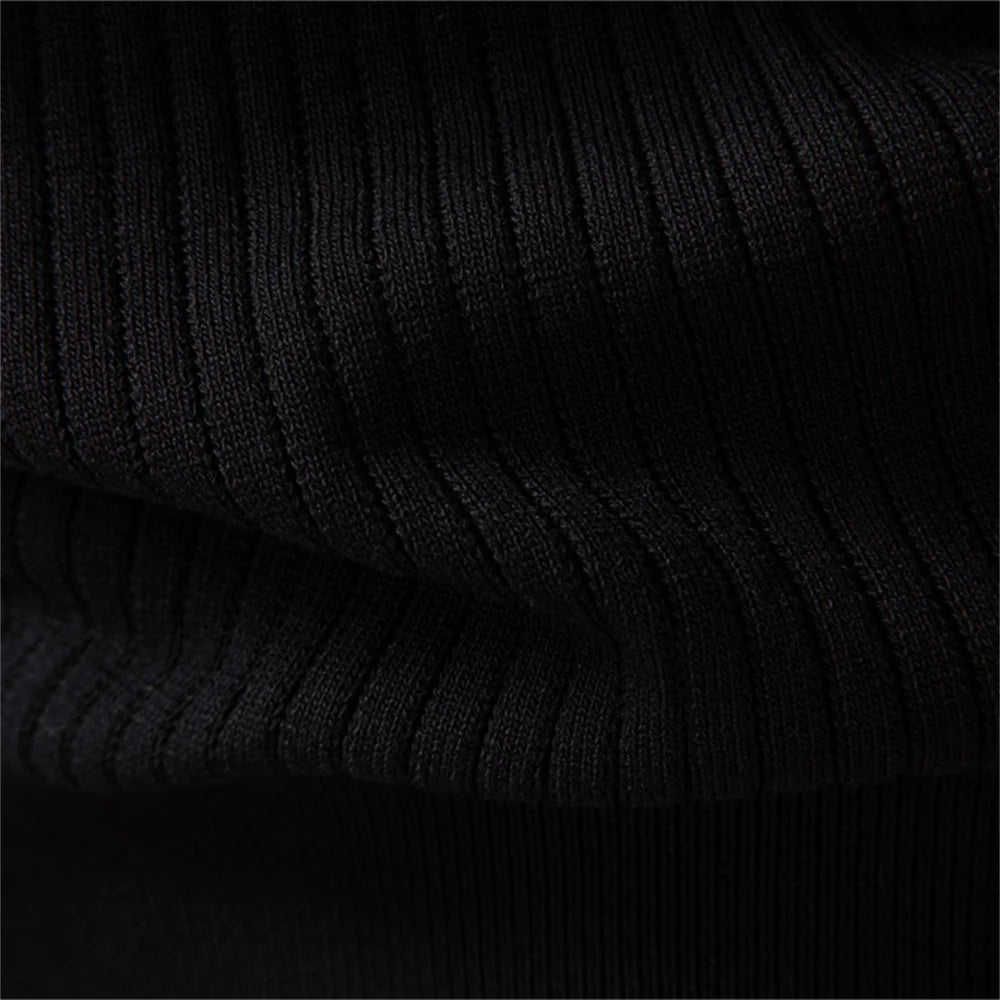 Premium Herren Strick Polo Pullover Slim Fit Kragen