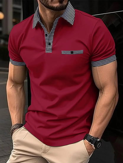 Lässiges Herren-Langarmshirt mit Reverskragen und Schichtoptik – modisch und vielseitig einsetzbar