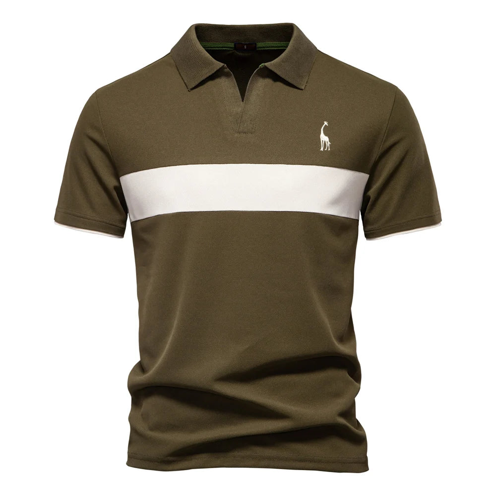 Herren Sommerpoloshirt Atmungsaktiv Leicht Gewebt Slim Fit Cool