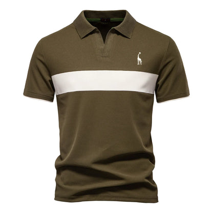 Herren Sommerpoloshirt Atmungsaktiv Leicht Gewebt Slim Fit Cool
