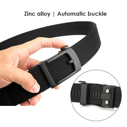 VATLY EDC Casual Gürtel Herren Nylon Rigid Military Automatik-Schnalle