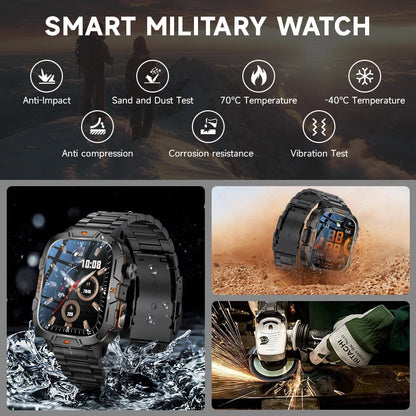 LIGE 2024 Männer Frauen Smart Uhr Bluetooth Anruf Musik Spiel Stimme Assistent Smartwatch Outdoor Fitness Sport Taschenlampe Armbanduhr