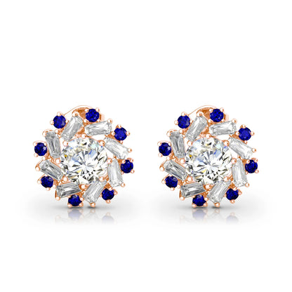 Damen-Ohrstecker aus Gelbgold mit Zertifikat und 2-Karat-Moissanite Schmuckstück für Anlässe
