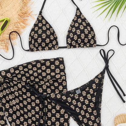 Sexy Net-Bikini-Set mit Push-up-Effekt – Brasilianischer Stil für Strand und Pool