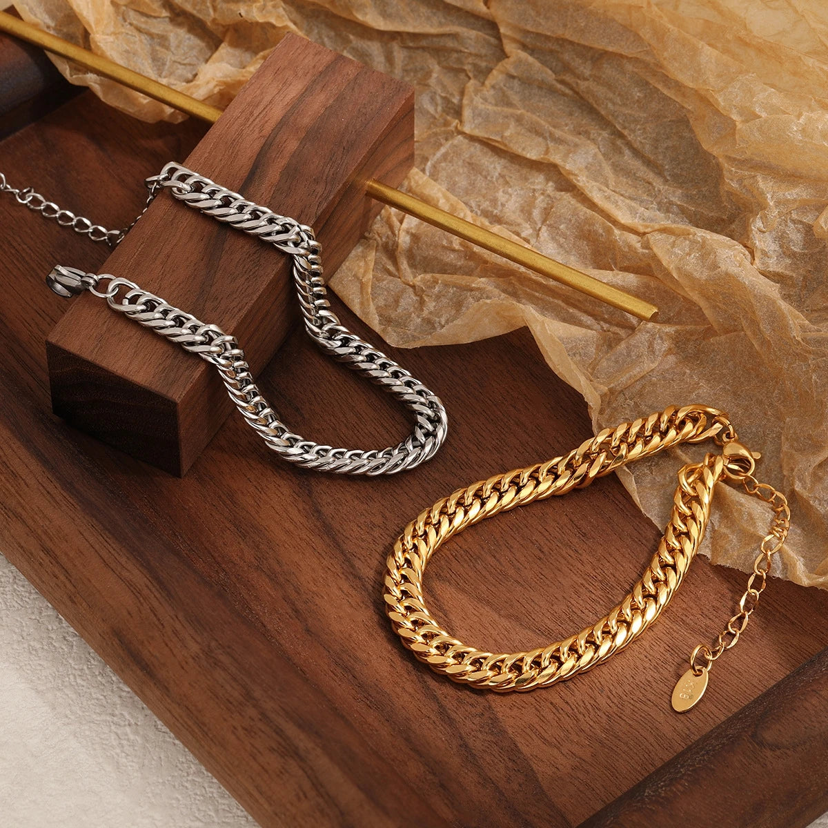 Unisex-Armband Panzerkette aus Edelstahl
