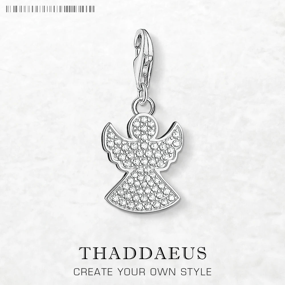 Damen-Charm-Anhänger Schutzengel Glück aus Sterlingsilber
