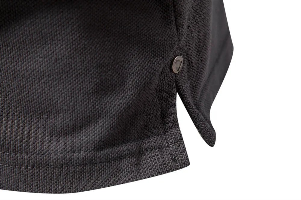 Herren Polo Shirt aus Baumwolle im gestreiften Multicolor Patchwork Design mit Kurzarm
