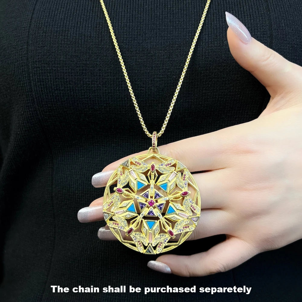 Damen-Charm-Anhänger Amulett magisch Natur Elemente aus Sterlingsilber