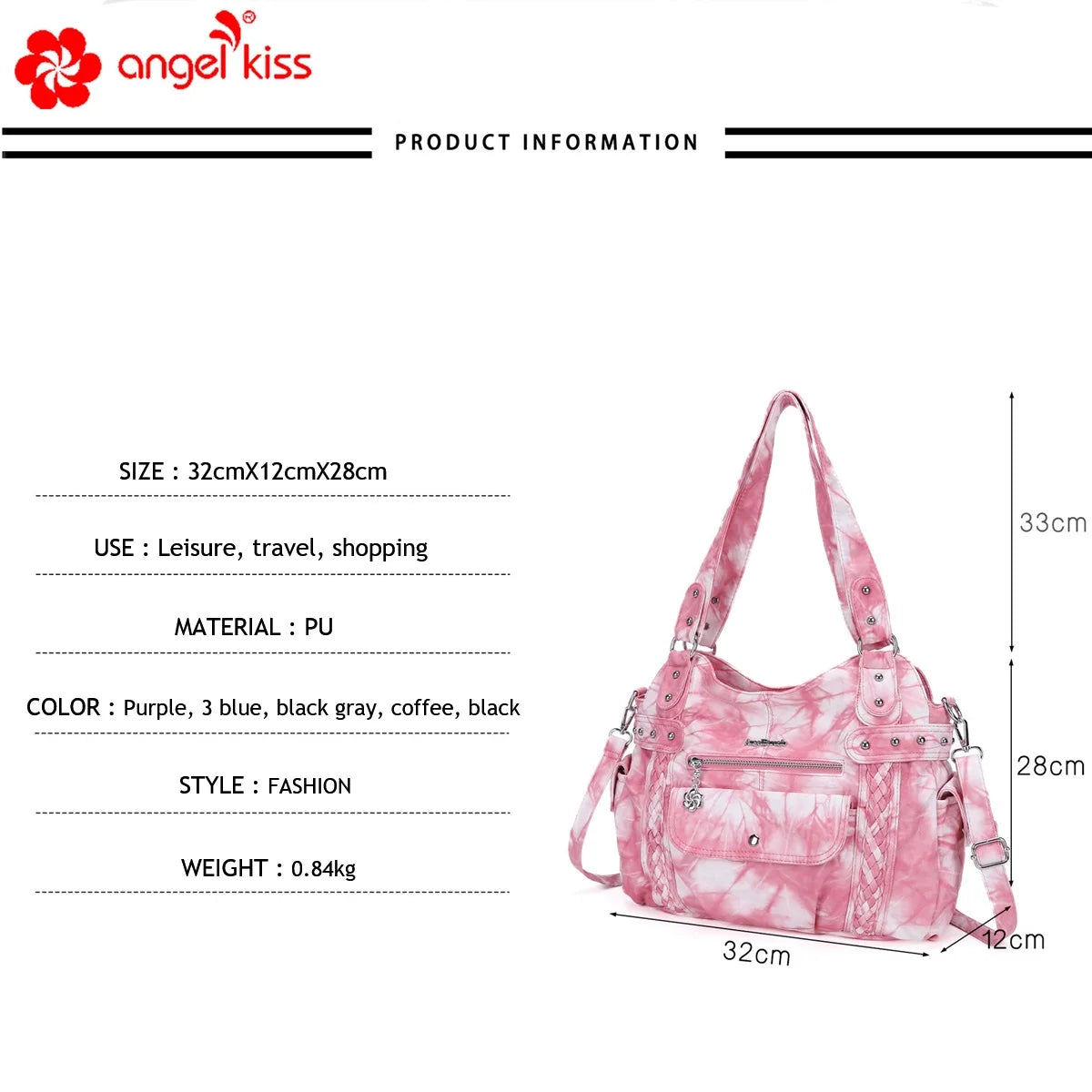 Damen-Schultertasche mit großer Kapazität, viel Stauraum und praktischen Innenfächern