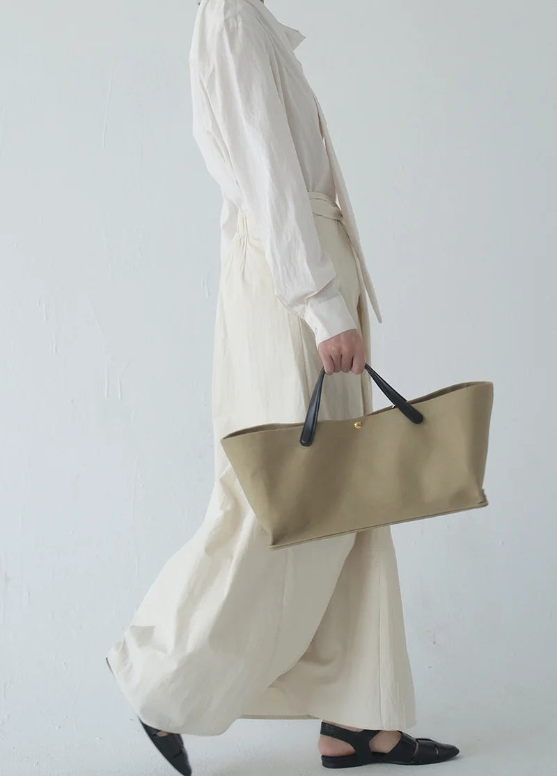 Spaltleder Handtasche | Große Kapazität Top-Handle