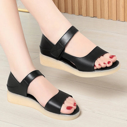 AIYUQI Damen-Sandalen, flach, 2025, neue rutschfeste römische Sandalen, weiblich, Sommer, große Mutter-Schuhe