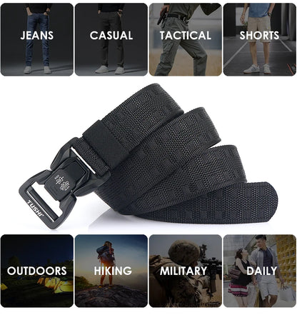 VATLY Soft Tactical Outdoor Gürtel Herren Nylon Schnellverschluss Hiking
