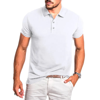 Herren-Poloshirt mit Brusttasche und kurzen Ärmeln in einfarbigem Design – ideal für den Sommer