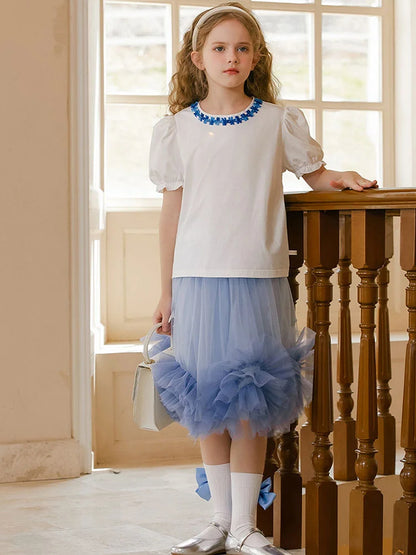 Elegantes Mädchen-Sommerkleid in Lila für Partys und Hochzeiten – Blumenkleid mit luxuriösem Design, ärmelloses Kleid in Khaki Beige für Kinder von 3 bis 14 Jahren.
