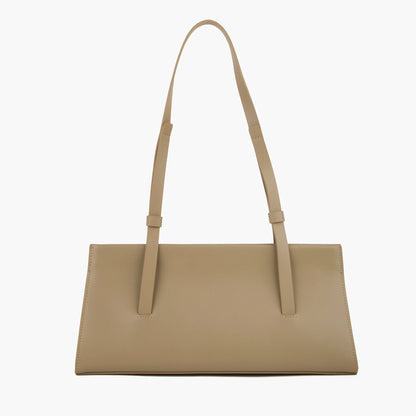 Rote Schultertasche Spaltleder In Baguette-Form | Donna-In