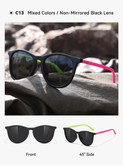 Damen-Sonnenbrille oval Retro polarisiert rutschfest Nasenpads Vintage