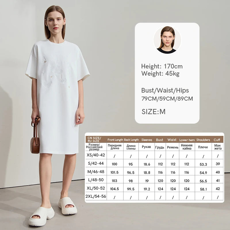 Elegantes Strickkleid Für Damen Mit Stretch Und Stickerei