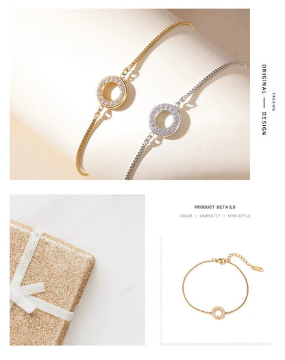 Damen-Armreif mit geometrischem Zirkonia-Design