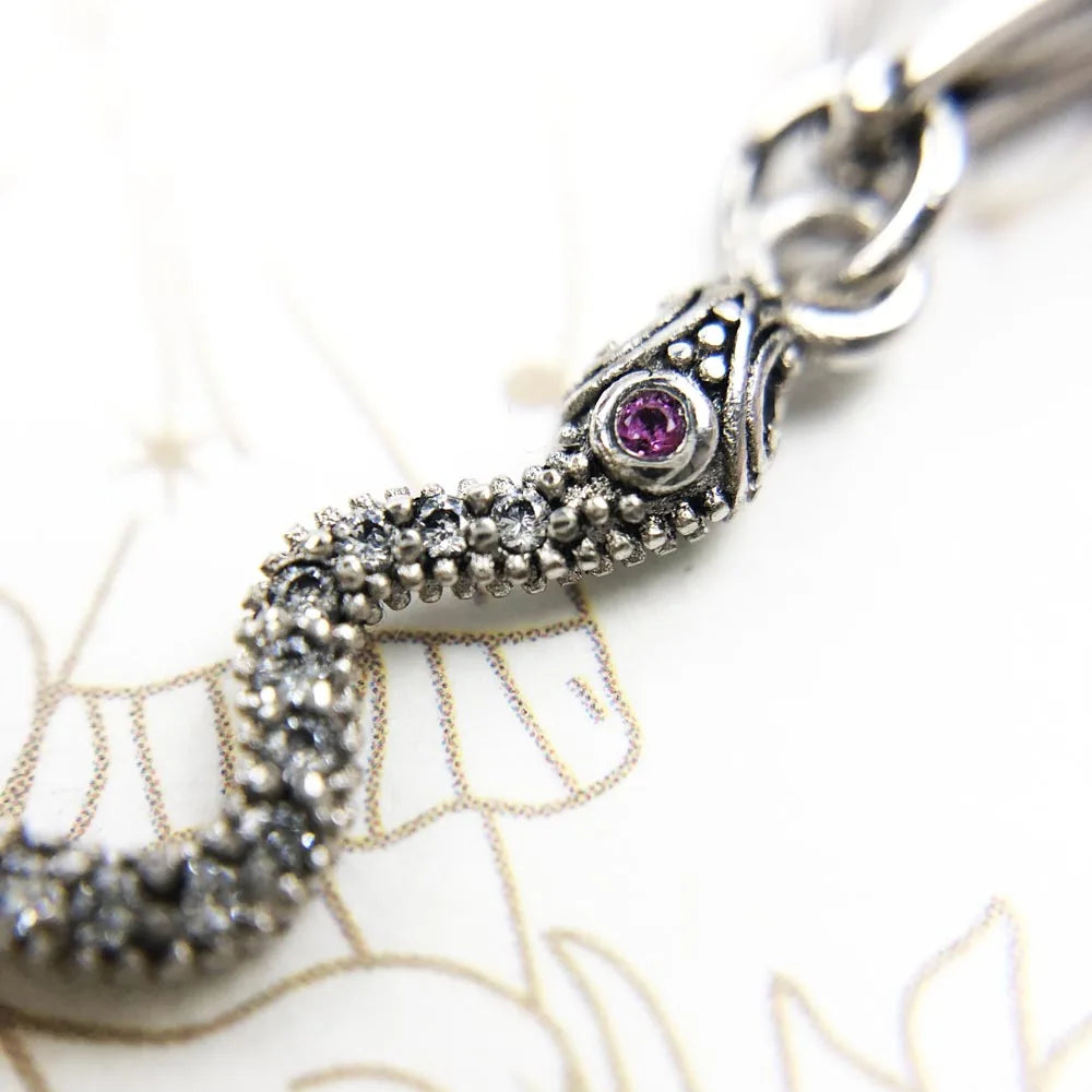 Damen-Charm-Anhänger Schlange Böhmen aus Sterlingsilber