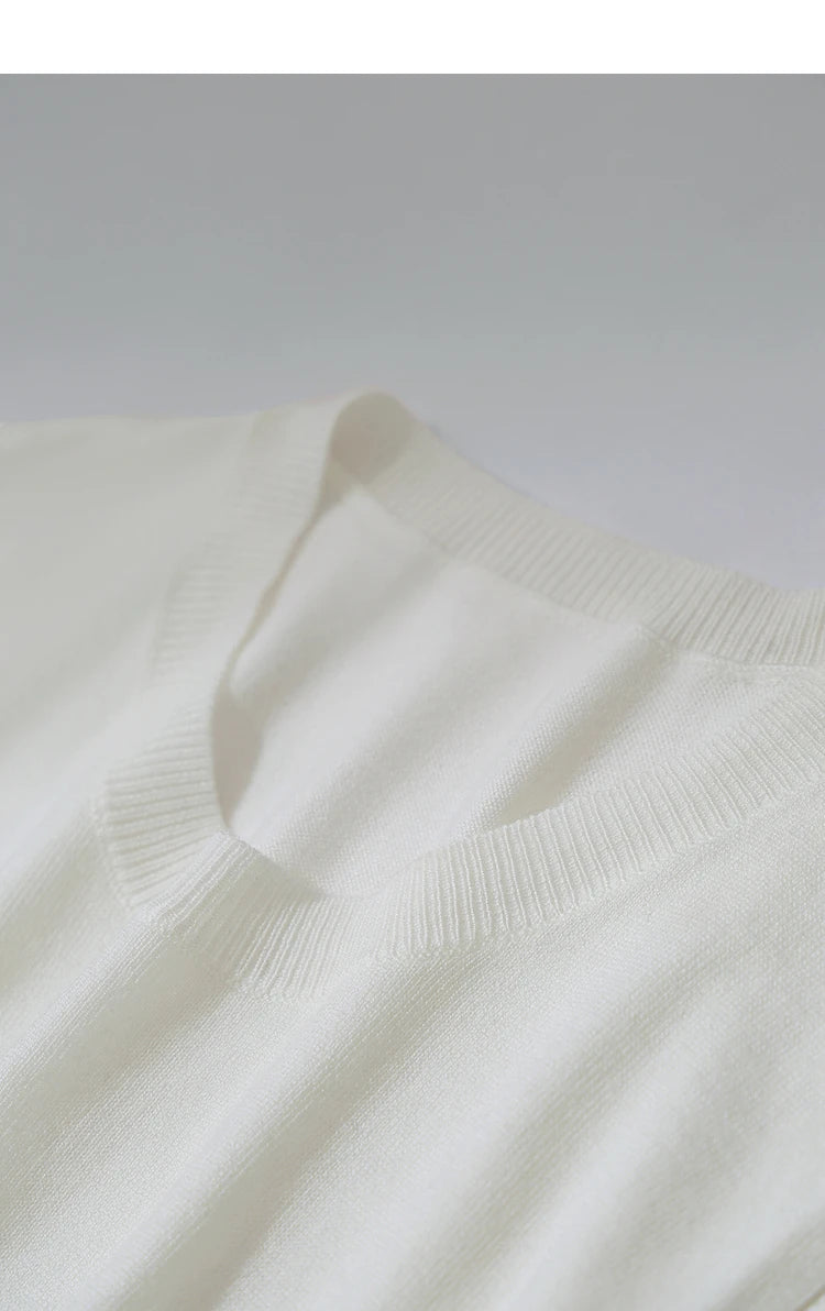 Damen-Strickjacke ärmellos lang Rundhals einfarbig elegant Herbst