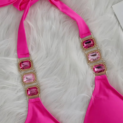 Brauner Push-Up-Bikini im brasilianischen Stil für Damen – ideal für Strand und Pool