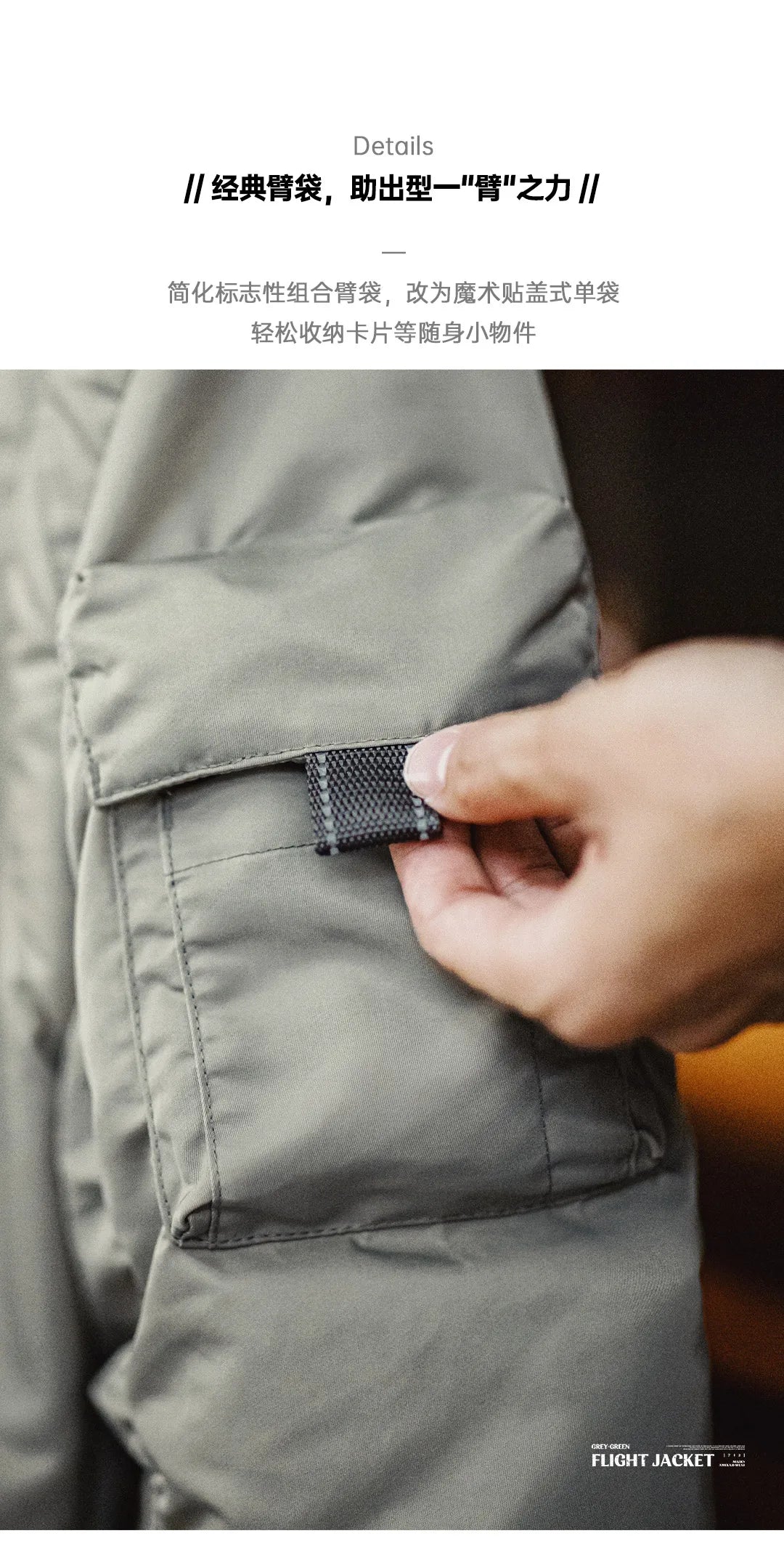Herren Pilotenjacke Graugrün Warmer Mit Baumwolle Gefütterter Mantel Revers Taschen