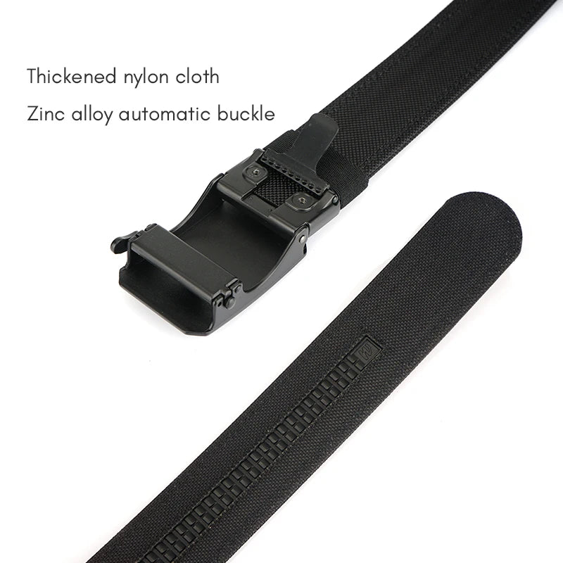 Herren-Taktischer Gürtel Mit Automatischer Schnalle Aus Robuster Nylon-Verarbeitung Für Outdoor-Einsatz