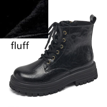 AIYUQI Women's Ankle Boots 2025 New Anti-slip Desert Short Boots Women Winter Platform British Style Women's Booties