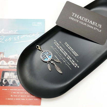 Damen-Charm-Anhänger Traumfänger Baum handgemacht II aus Sterlingsilber
