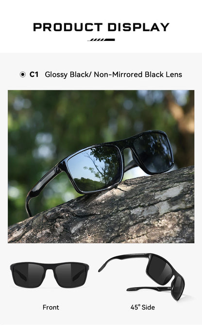 Sonnenbrille übergroß rechteckig polarisiert photochrom 154mm Sport