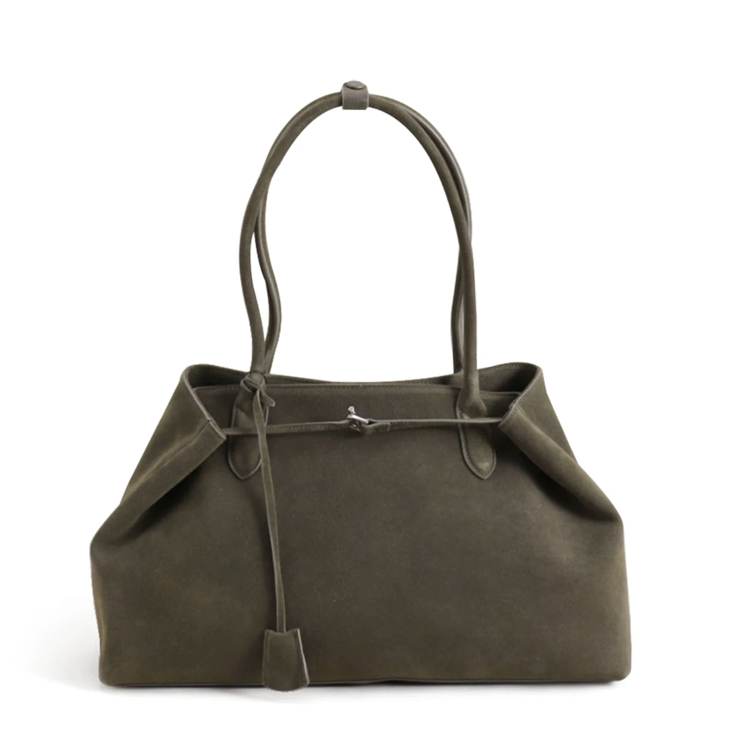 Wildleder Damen-Tote | Große Schultertasche 46x13x27 cm