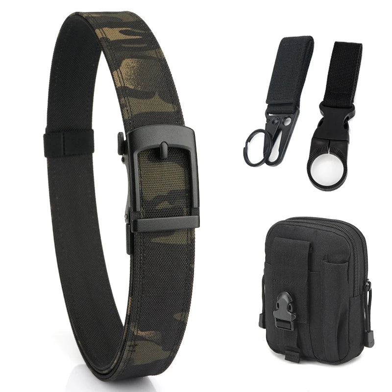 VATLY EDC Casual Gürtel Herren Nylon Rigid Military Automatik-Schnalle