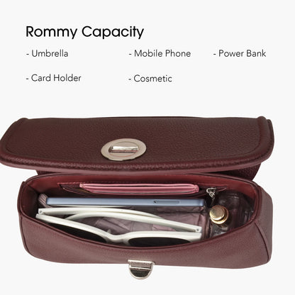 Weinrote Echtleder Schultertasche | Crossbody, Vielseitig