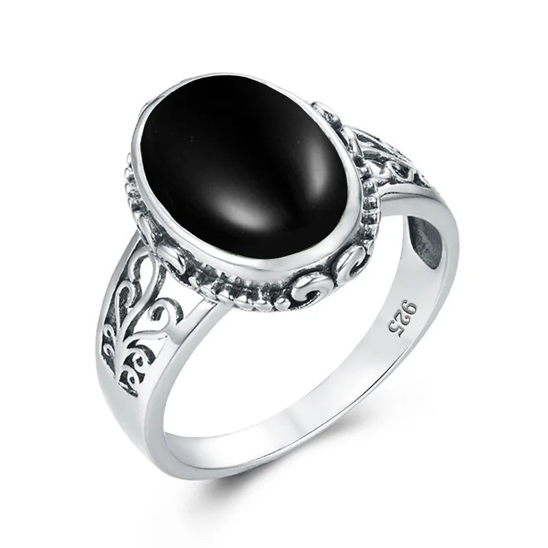 Damen-Ring Mit Citrin Im Ovalschnitt, Art Déco Stil, Geburtsstein Schmuck Aus Silber 925