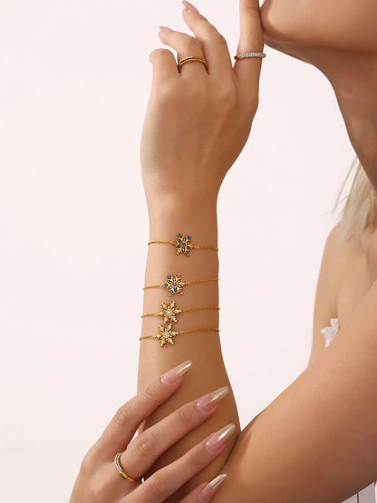 Damen-Armband Schneeflocke mit Zirkonia