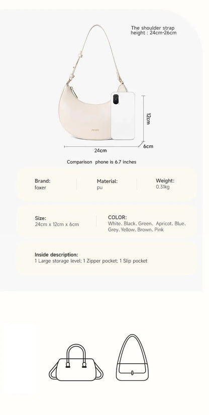 Damen Schultertasche Aus Soft PU Leder Mit Großem Fassungsvermögen