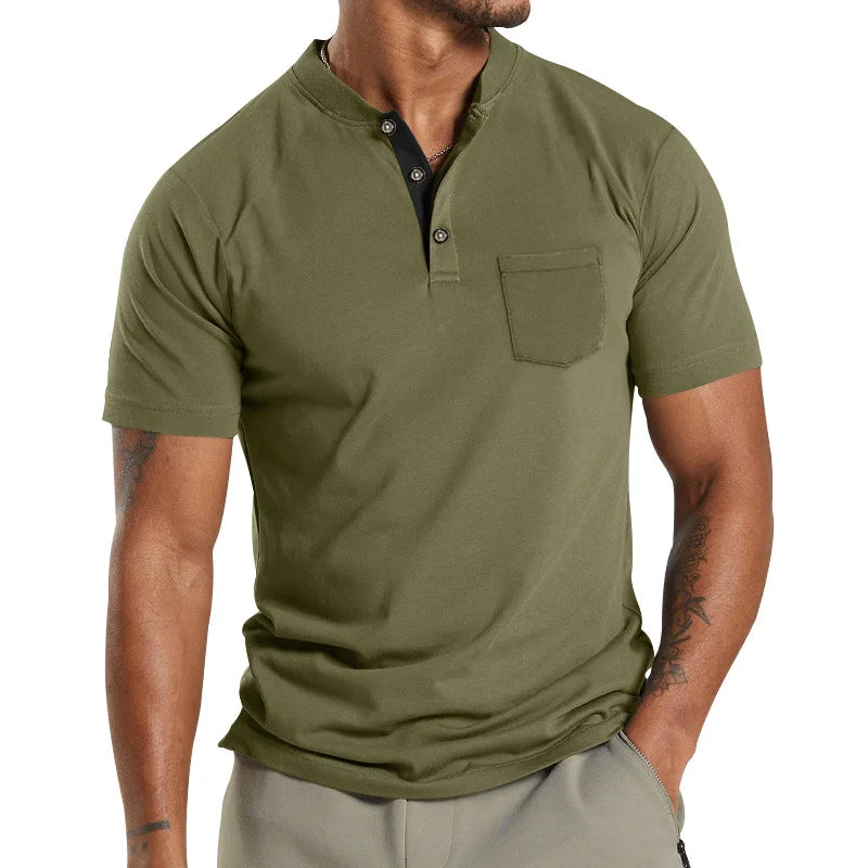 Herren Kurzarm-Poloshirt mit Knopfleiste und Reverskragen – ideal für den Sommer