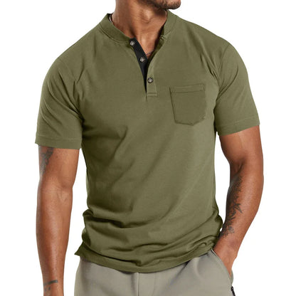 Herren Kurzarm-Poloshirt mit Knopfleiste und Reverskragen – ideal für den Sommer