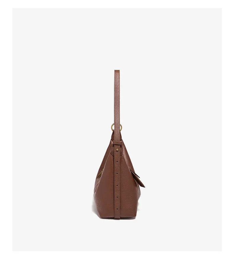 Damen Hobo Tasche Aus Echtem Leder Im Vintage Stil Mit Großer Kapazität
