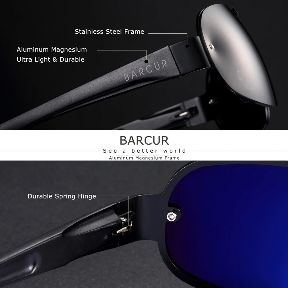 Sonnenbrille Pilot Al-Mg schmal polarisiert UV400 Sport Herren