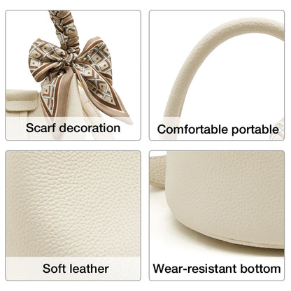 Damen Schultertasche Crossbody aus echtem Leder und Mikrofaser