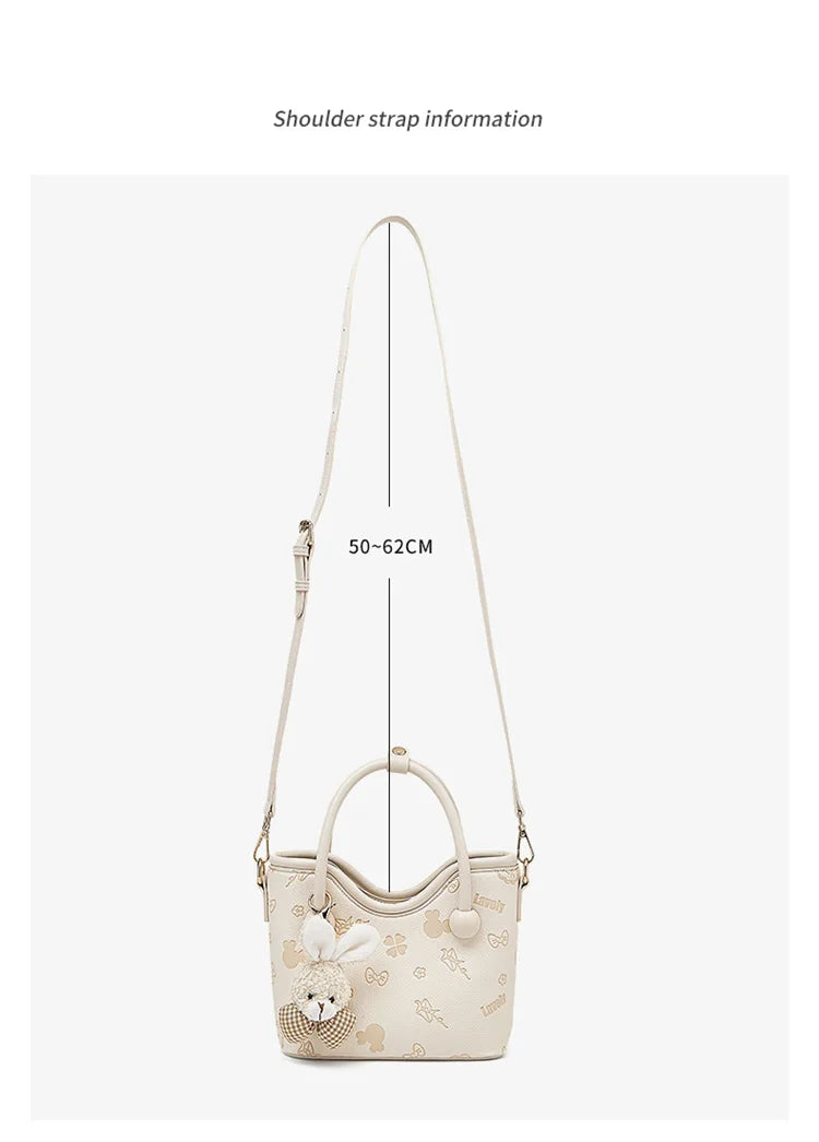 Damen Handtasche Aus PU-Leder Im Bucket-Stil Mit Crossbody Design