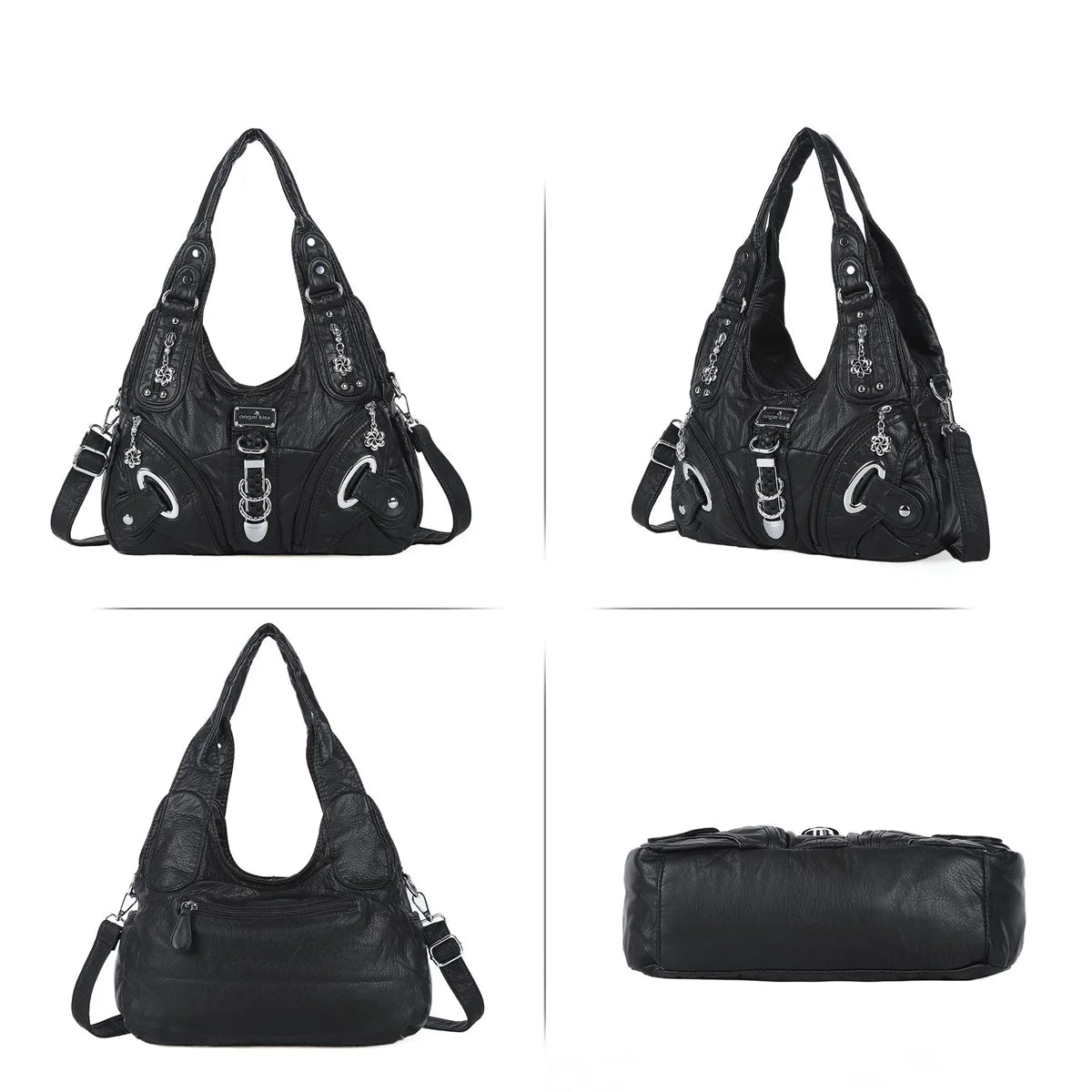 Damen-Denim-Schultertasche Vintage Großes Fassungsvermögen Mit Top-Handle Alltagstauglich