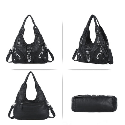 Damen-Denim-Schultertasche Vintage Großes Fassungsvermögen Mit Top-Handle Alltagstauglich